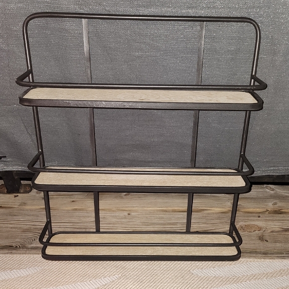 Hobby Lobby Rustic Farmhouse Black and Brown Display Shelf - Picture 2 of 4